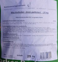 Wachtelfutter, 25 kg
